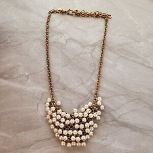 💕 J.Crew Pearl Mini Bib Bridal Wedding Classic Necklace 💕